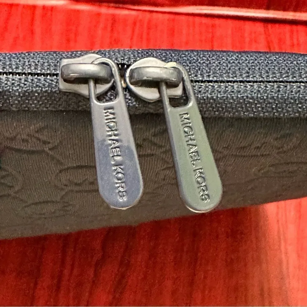 Michael Kors blue embossed logo iPad cover
